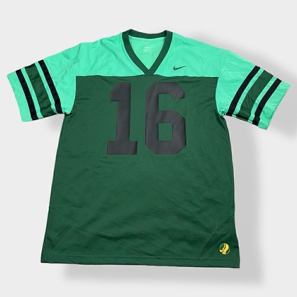 Nike Dri-Fit Mens Green/Black Plain Football Jersey size Small DV7364-341 New